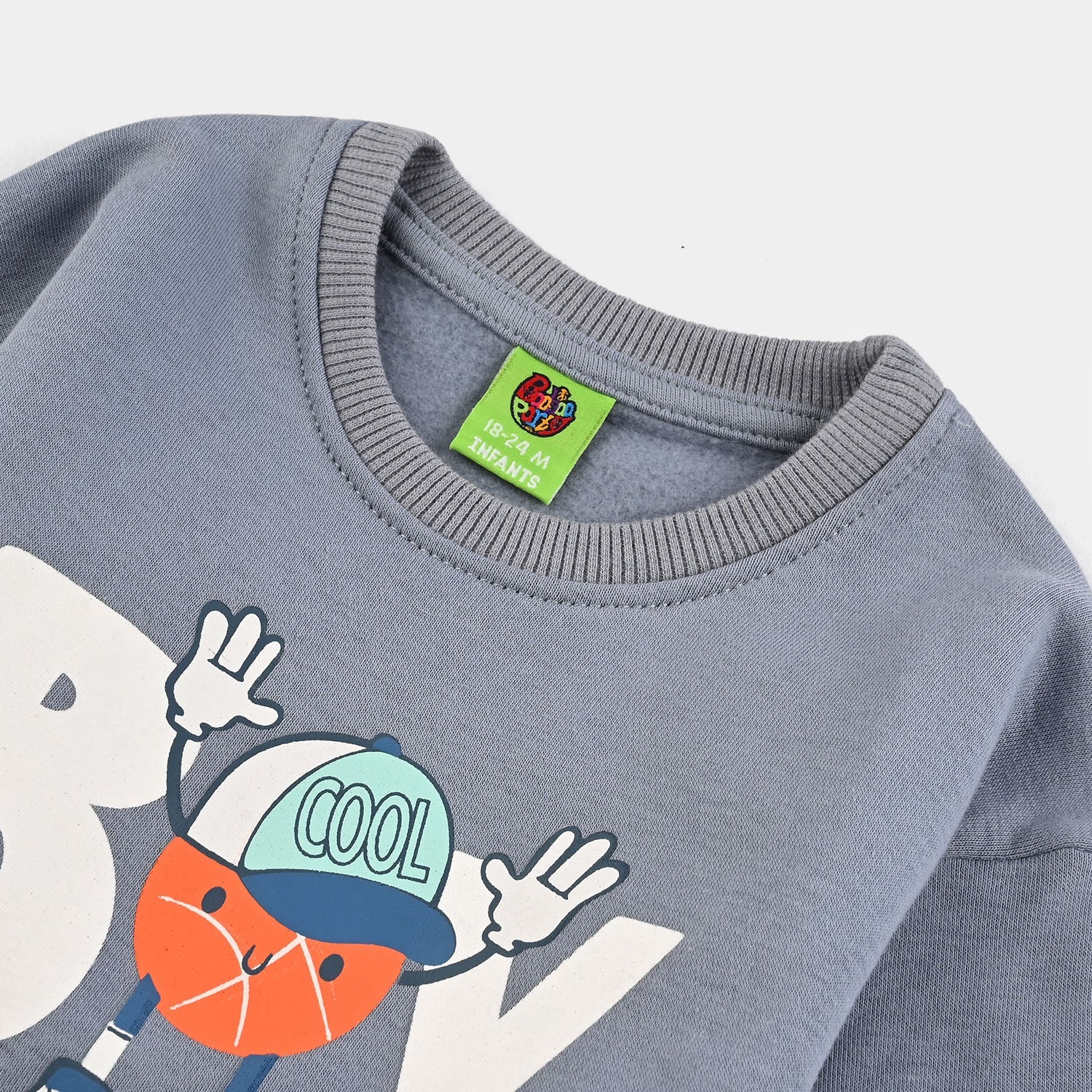Infant Boys Fleece Sweatshirt Boy Player-BLUE