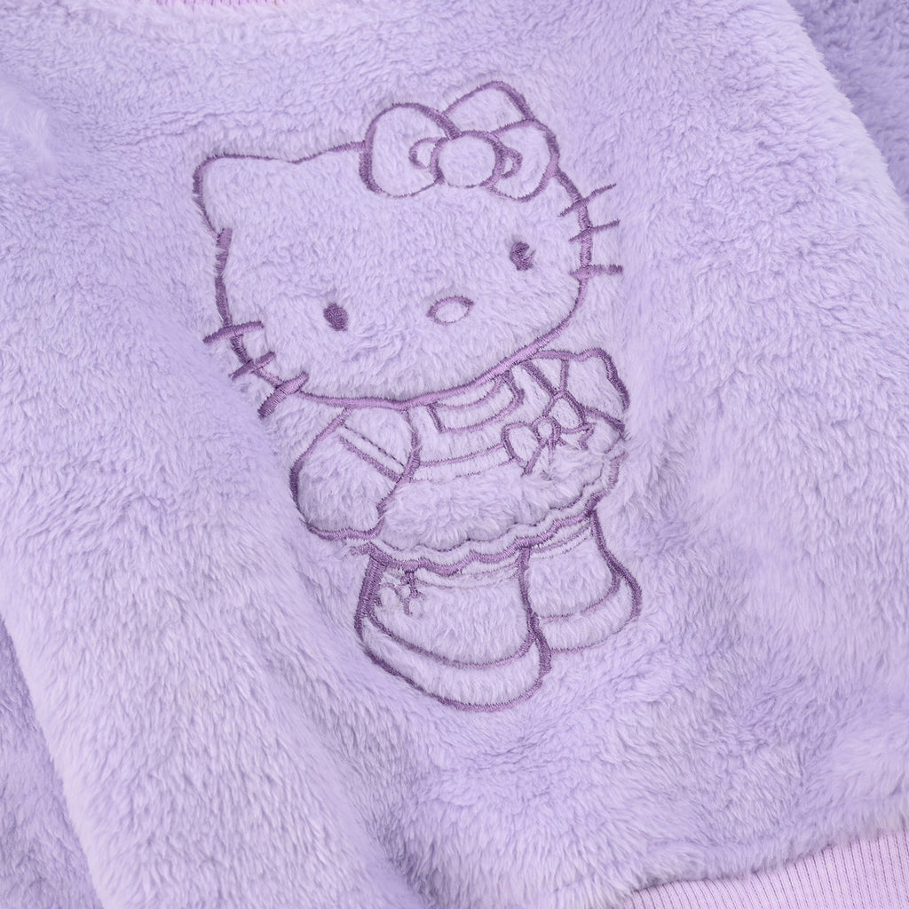 Infant Girls Fleece Sweatshirt KITTY-Purple