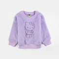 Infant Girls Fleece Sweatshirt KITTY-Purple