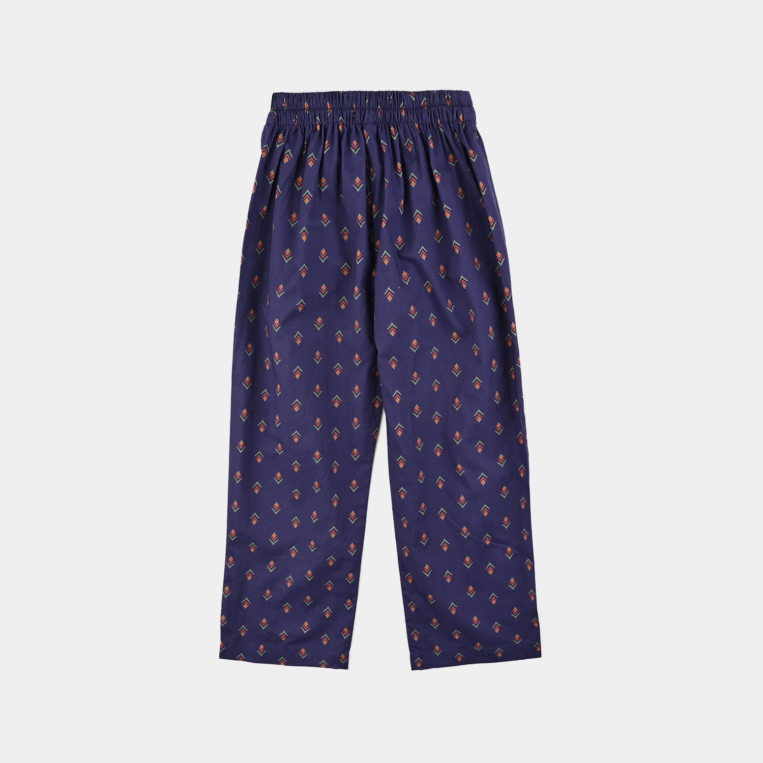Girls Cotton Printed Pant IKAT-Purple