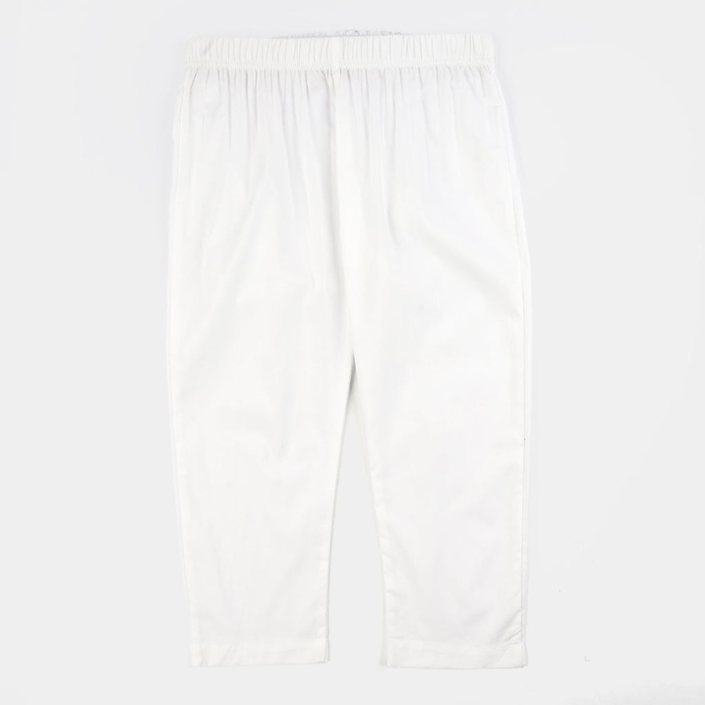 Girls Cotton Casual Pant Basic-White