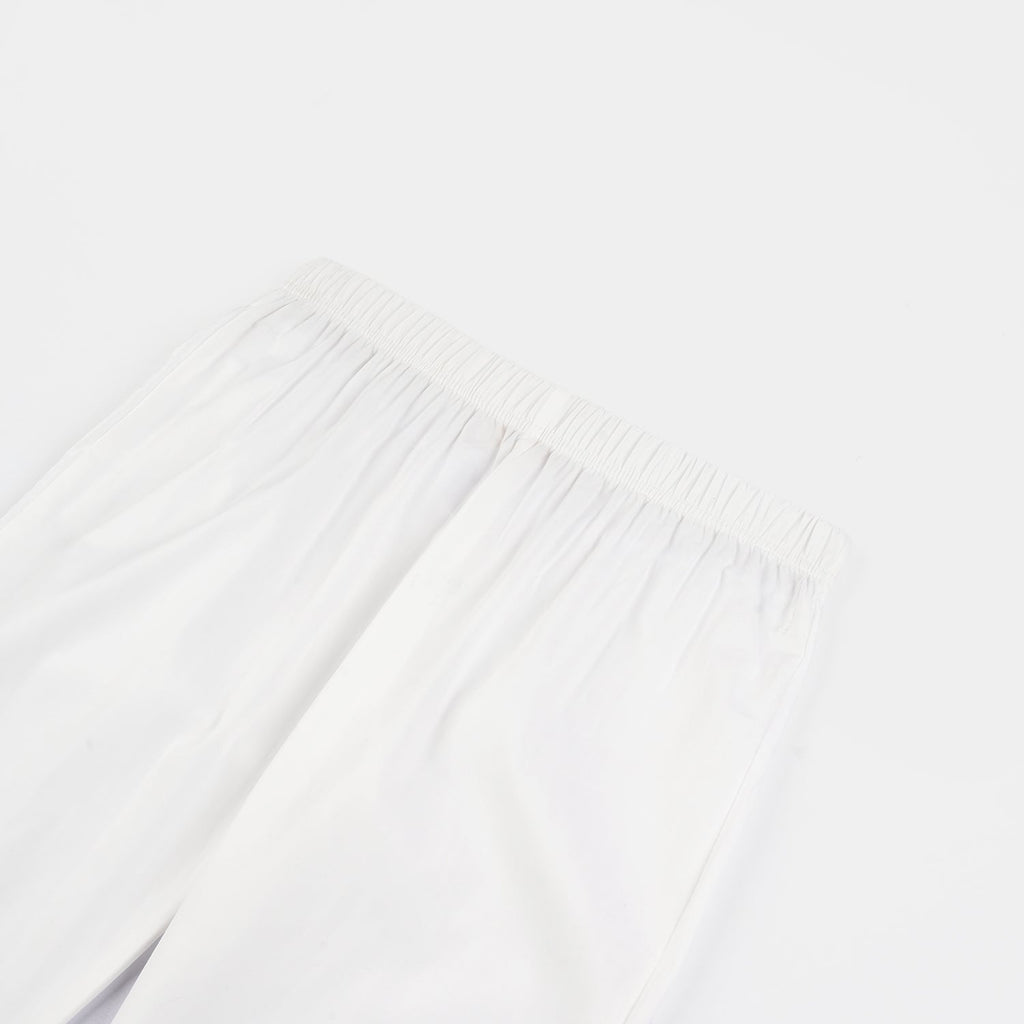 Girls Cotton Casual Pant Basic-White