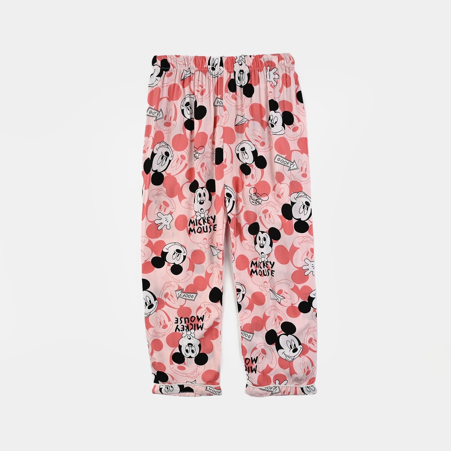 Girls Viscose Night Suit Printed-Pink