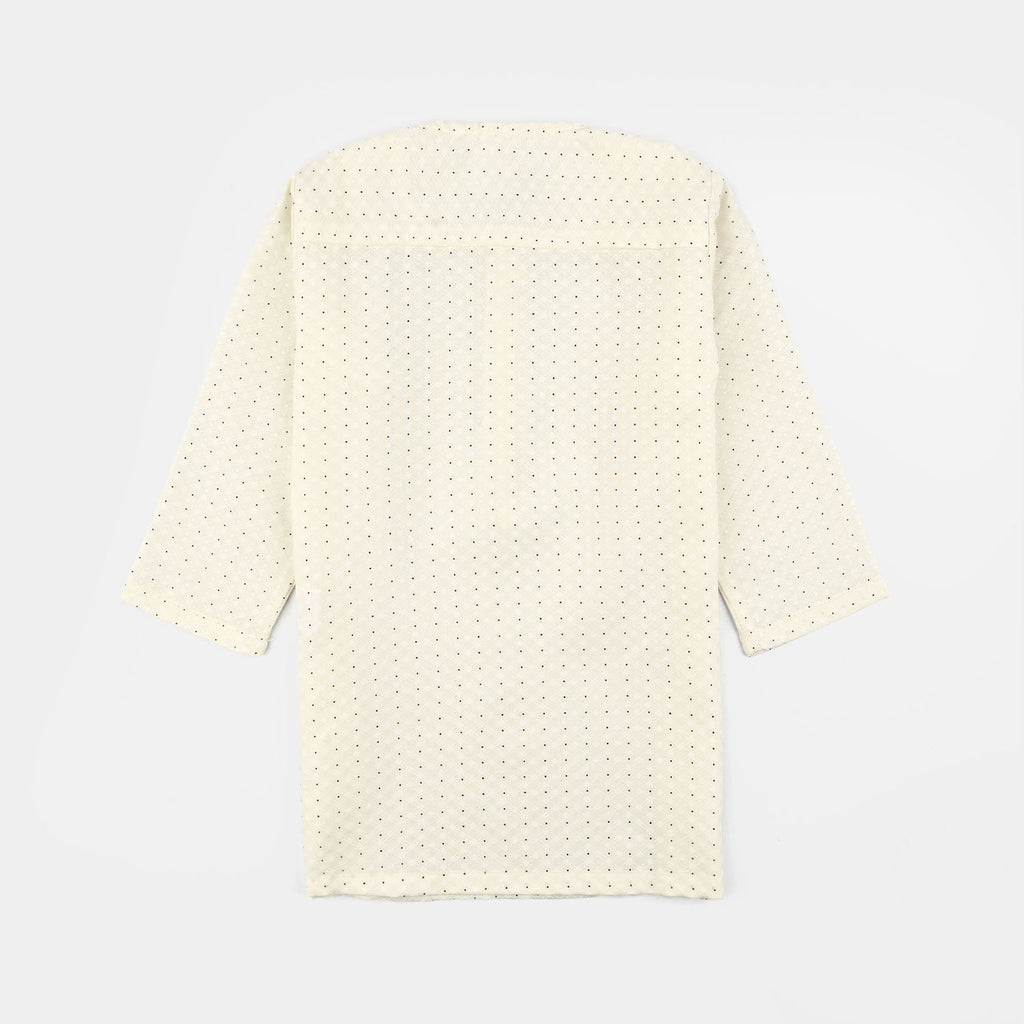 Infant Boys Poly  Viscose Kurta Pajama (Elegant)-Cream