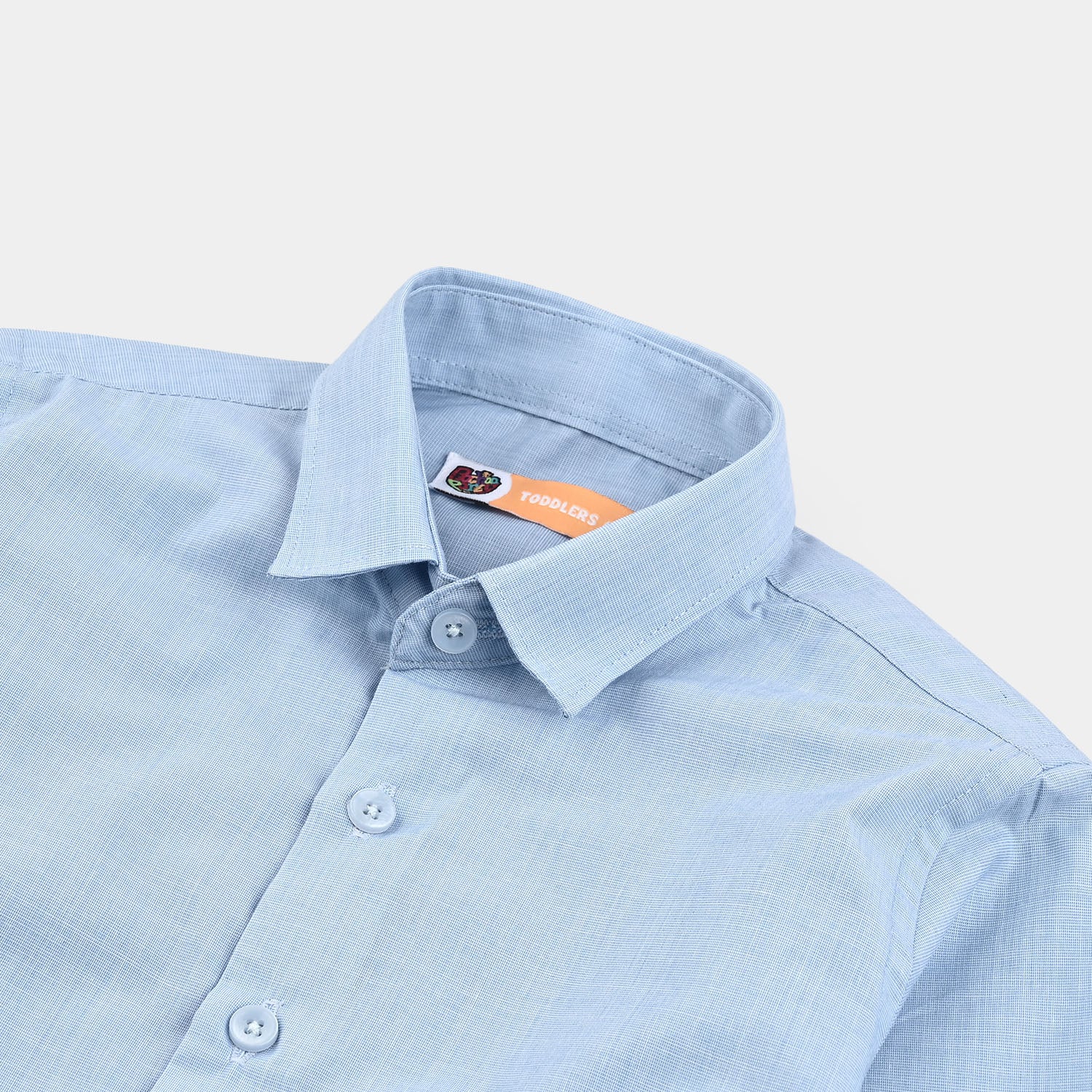 Boys Chambray Formal Shirt-BLUE
