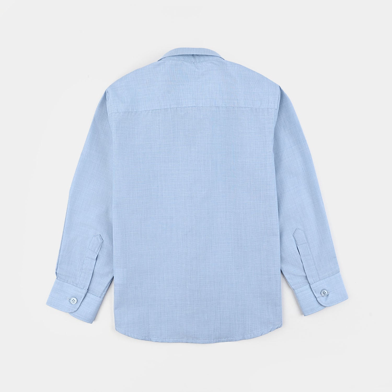 Boys Chambray Formal Shirt-BLUE