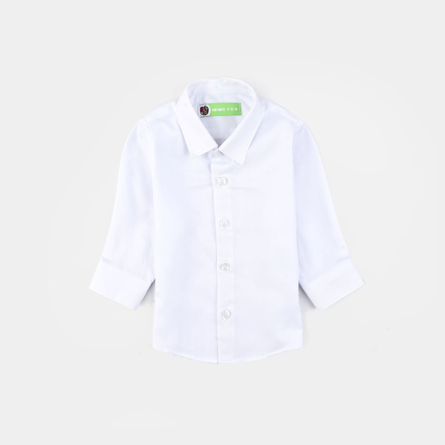 Infant Boys Dobby Formal Shirt-White