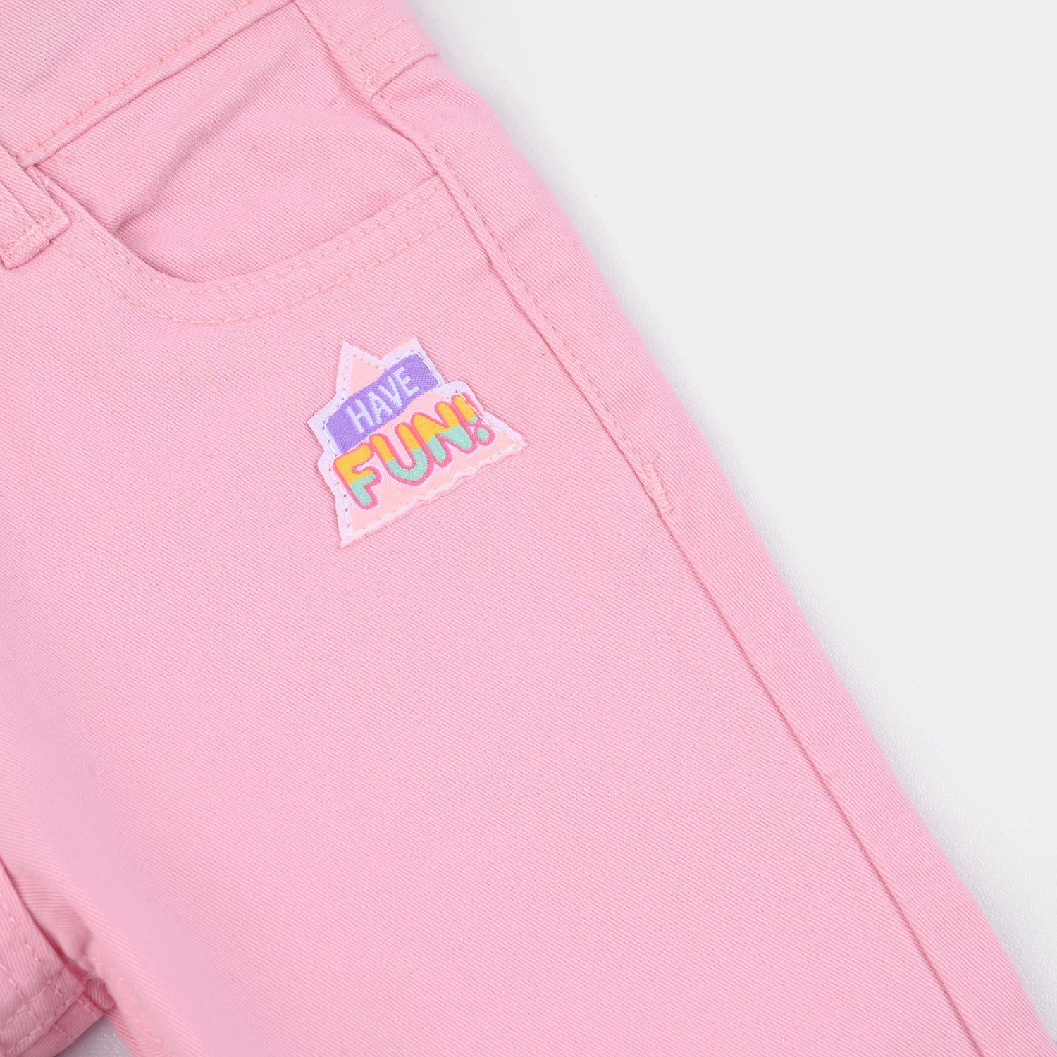 Infant Girls Cotton Twill Pant Have Fun-Candy.Pink