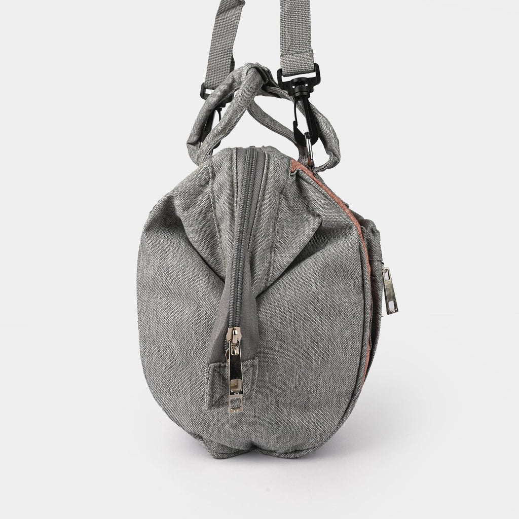 Two-Tone Premium Mother Bag – Grey & Peach