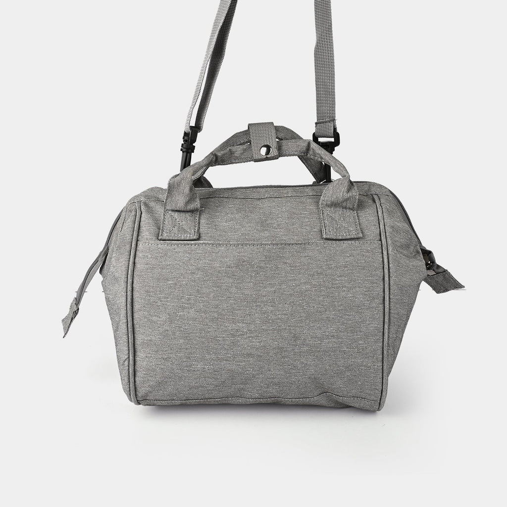 Two-Tone Premium Mother Bag – Grey & Peach