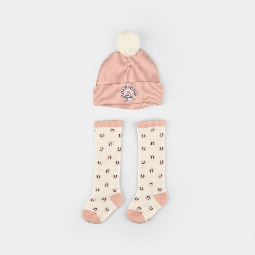 Baby Pack of 2 Warm Cap & Socks Set