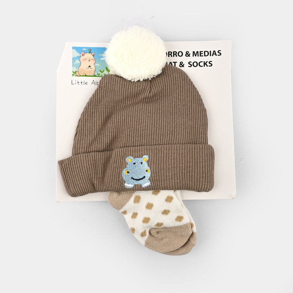 Baby Pack of 2 Warm Cap & Socks Set