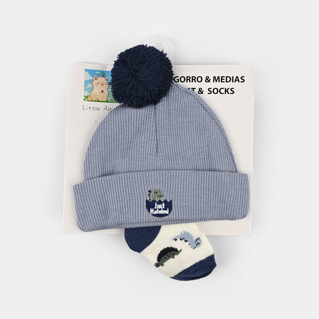 Baby Pack of 2 Warm Cap & Socks Set